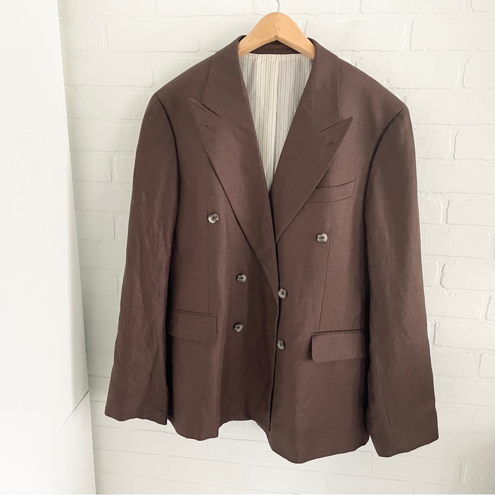 Custom Linen Blazer OD Andalousie 2023 Made for Frédéric Robichaud TV Worn 54L